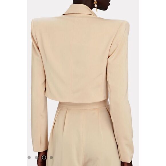KIMBERLY GOLDSON Eboni Cropped Double-Breasted Blazer in Ivory NWT Size 6 - Picture 2 of 9